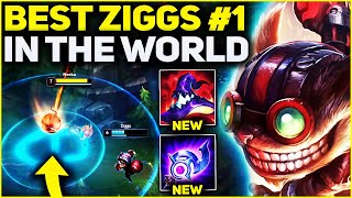 RANK 1 BEST ZIGGS IN THE WORLD AMAZING GAMEPLAY  Season 13 League of Legends [upl. by Atinwahs985]