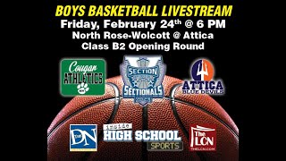 Attica vs North RoseWolcott  Section V Boys Basketball Tournament  Class B2 [upl. by Kcorb187]