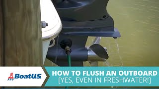 How to Flush an Outboard Engine  BoatUS [upl. by Armalla715]