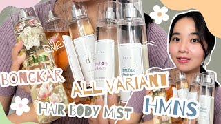 BONGKAR MANA AJA YANG ENAK 5 VARIANT HMNS HAIR amp BODY MIST [upl. by Tammara572]