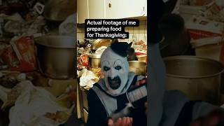 Never let a horror fan prepare Thanksgiving dinner 😆 [upl. by Ellenar]