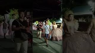 Nightly Santacruzan in our barangay [upl. by Eilra]