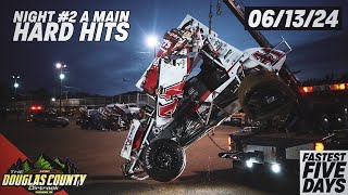 410 Sprint Cars A Main at Douglas County Dirt Track June 13th 2024 Fastest Five Days Night 2 of [upl. by Sicular]