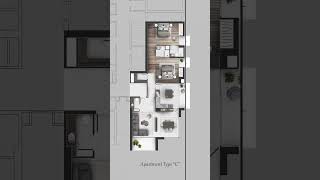 Floorplan Animation Type C photoshop aftereffects architecture [upl. by Siskind]