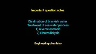 Reverse osmosis process  electrodialysis process  notes  engineering chemistry [upl. by Attoynek]