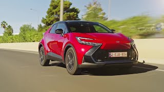 The new Toyota CHR Hybrid in Emotional Red Driving Video [upl. by Adiehsar]