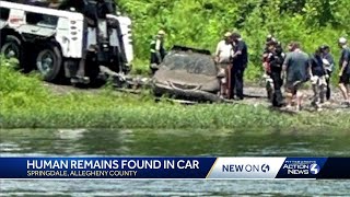 Dive team says human remains found in car pulled from Allegheny River in Springdale [upl. by Abrahams]