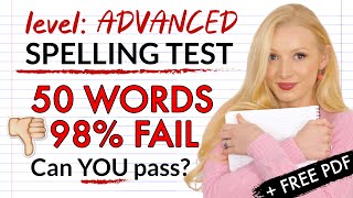 Can YOU pass this spelling test 98 CANNOT 50 most MISSPELLED words  Free PDF amp Quiz [upl. by Oliviero933]