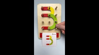 Making Numbers On a Peg Board learnnumbers [upl. by Clarabelle306]