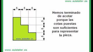 Acotación de una pieza  Tecnología ESO [upl. by Odareg]