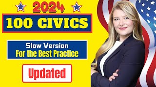 2024 official 100 civics questions and answers in random order  US citizenship interview 2024 [upl. by Dow]