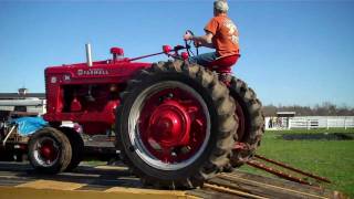 Unloading a super nice 1947 quotMquot Farmall [upl. by Rooke855]