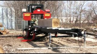 Portable Sawmill TimberKing 1600 In Action [upl. by Suilenrac127]