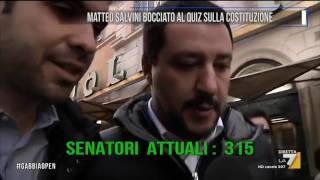 Matteo Salvini bocciato al quiz sulla Costituzione [upl. by Aitercul]