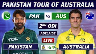 PAKISTAN vs AUSTRALIA 2ND ODI MATCH LIVE SCORES  PAK vs AUS LIVE MATCH  AUS BAT 4 WKTS [upl. by Lilllie]