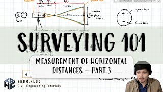 Elementary Surveying  Measurement of Horizontal Distances  Stadia Method Part 1 [upl. by Nnyllatsyrc]