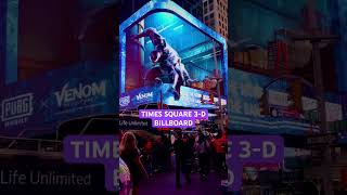 NYC 3D Billboard Venom l Marvel marvel venom3 spiderman4 [upl. by Atilrak]