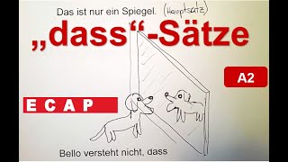 DASSSÄTZE NEBENSÄTZE GRAMMATIK A2 [upl. by Acireed429]