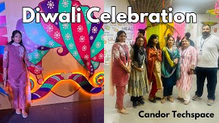 Candor Techspace Diwali Celebration  Office Diwali Party🪔  Candor  Techspace 👩‍💼🏢 [upl. by Bliss]