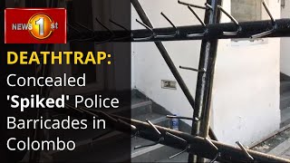 DEATHTRAP Concealed Spiked Police Barricades in Colombo [upl. by Reaht499]