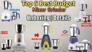 Top 5 Best Budget Mixer Grinders BAJAJ  HAVELLS  USHA  PHILIPS  MAHARAJA WHITELINE [upl. by Aner]