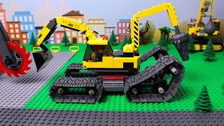 LEGO Excavator Tractor Dump Truck amp Loader Construction Toy Vehicles for Kids [upl. by Omsare]