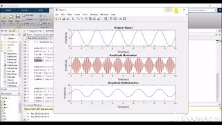 Amplitude ModulationAM amp Demodulation using Matlab code [upl. by Kaete]