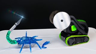 ROBOT SCORPION WITH SCALPEL VS ROBOT ANKI VECTOR WITH A CIRCULAR SAW  Ai ROBOT REACTION 😨 [upl. by Lose]