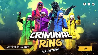 All Criminal Bundle Return 😮  Ffws Legendary Bundle return  Ghost Criminal  Free Fire New Event [upl. by Hollingsworth485]