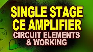 SINGLE STAGE CE AMPLIFIER  CIRCUIT ELEMENTS AND WORKING [upl. by Lawler318]