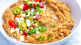 Perfect Homemade Refried Beans Recipe [upl. by Erasaec]