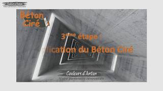 Video Application Béton Ciré Couleurs dAntan® Salle de Bain [upl. by Khichabia]