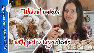 Walnuts Cookies with Just 3 Ingredients [upl. by Hoang871]