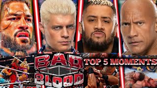 Top 5 Moments WWE Bad Blood 2024  WWE Bad Blood  Roman Reigns [upl. by Llenaj411]