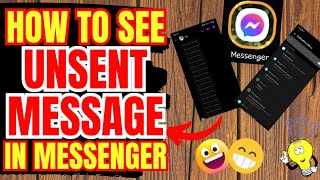 HOW TO SEE UNSENT MESSAGE IN MESSENGER 2024  PAANO MAKITA ANG UNSENT MESSAGE SA MESSENGER 2024 [upl. by Sabanrab]