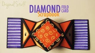 Diamond fold card Scrapbook • Halloween  Original Stuff [upl. by Gottuard]