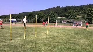 Torschuss Training Teil 1 INTERSPORT kicker Fußballcamp Heideck [upl. by Mahgem]