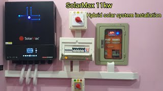 solarmax 11kw hybrid solar system installation with N TYPE SOLAR PANEL [upl. by Laurance557]