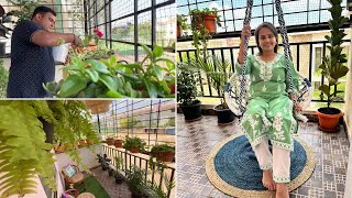 Balcony Garden Organisation amp Decor  Simply Laxmis Life [upl. by Adniled]