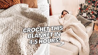 Crochet this blanket in 45 hours Beginner friendly pattern  CJ Design Blog [upl. by Nuahsed268]