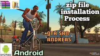 How to install zip files on android  2018  Gta San andreas zip installation process [upl. by Ahtelat]