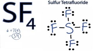 SF4 Lewis Structure How to Draw the Lewis Structure for SF4 [upl. by Ilamad]