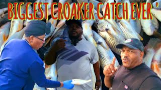 MASSIVE CROAKER CATCH Sabine Pass Texas [upl. by Giamo]