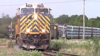 Ex CREX amp GECX Gevos Leads Manifest Train CN 507 thru Sackville NB [upl. by Eem]