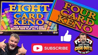 8 EIGHT CARD KENO FOUR CARD KENO SESH amp BIG WINS [upl. by Siravrat]