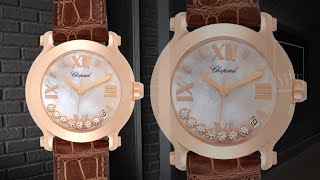 Chopard Happy Sport 7 Floating Diamond Rose Gold Ladies Watch 7471  SwissWatchExpo [upl. by Crispa]