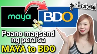 PAANO MAGTRANSFER NG PERA SA PAYMAYA TO BDO  SEND MONEY ON MAYA TO BDO  Riencyll Cabile [upl. by Beetner]