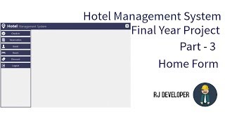 Hotel Management System  Final Year Project  Flat Design UI  Part 3 [upl. by Anirtep]