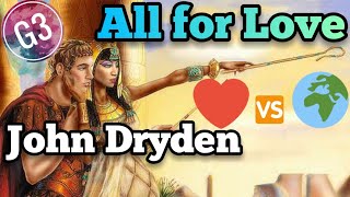 All for Love by John Dryden Tamil  Polytechnic PG TRB NET SET English Literature [upl. by Artemas]