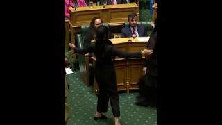 New Zealand mps stage haka protest [upl. by Ludewig]